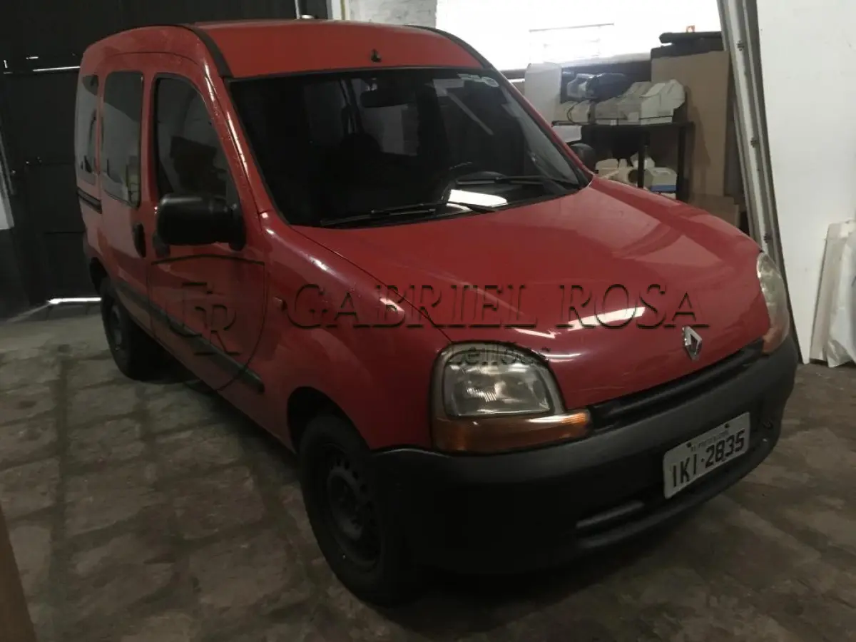 LOTE 053 - Veículo Renault Kangoo RL 1.0 Gasolina 2001, Cor: Vermelha, Placa: IKI2835