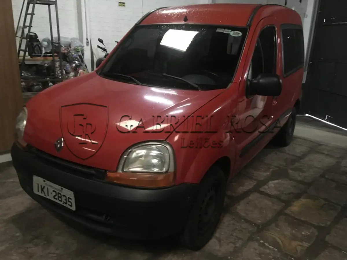 LOTE 053 - Veículo Renault Kangoo RL 1.0 Gasolina 2001, Cor: Vermelha, Placa: IKI2835