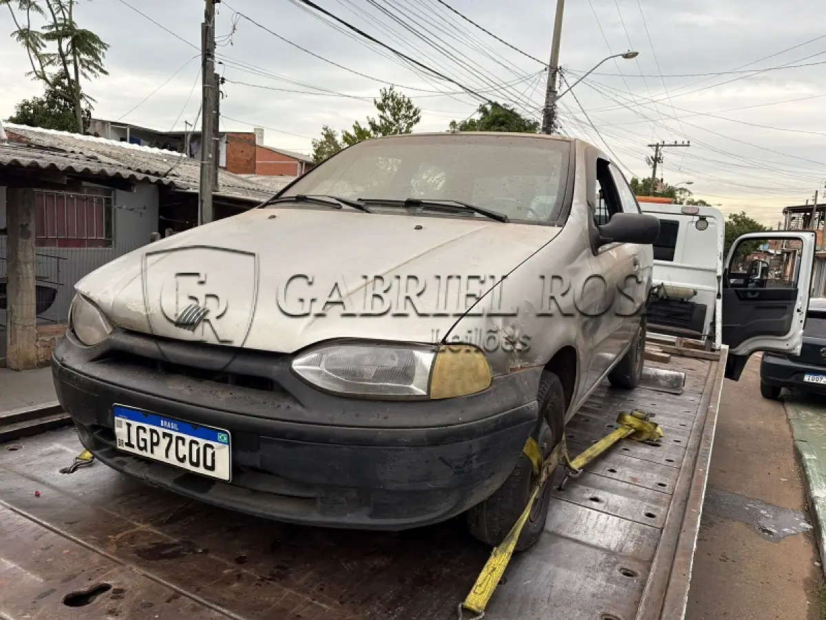 LOTE 006 - Fiat Palio ED Gasolina 1997/1997, Cor: Cinza, Placa: IGP7C00