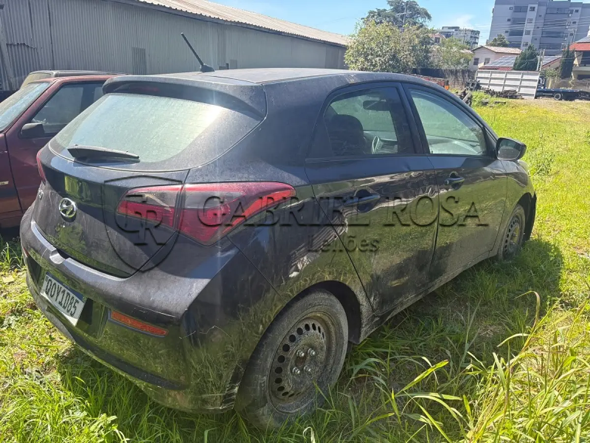 LOTE 001 - Hyundai HB20 1.0M Unique Flex 2018/2019, Cor: Preta, Placa: QOY1D85