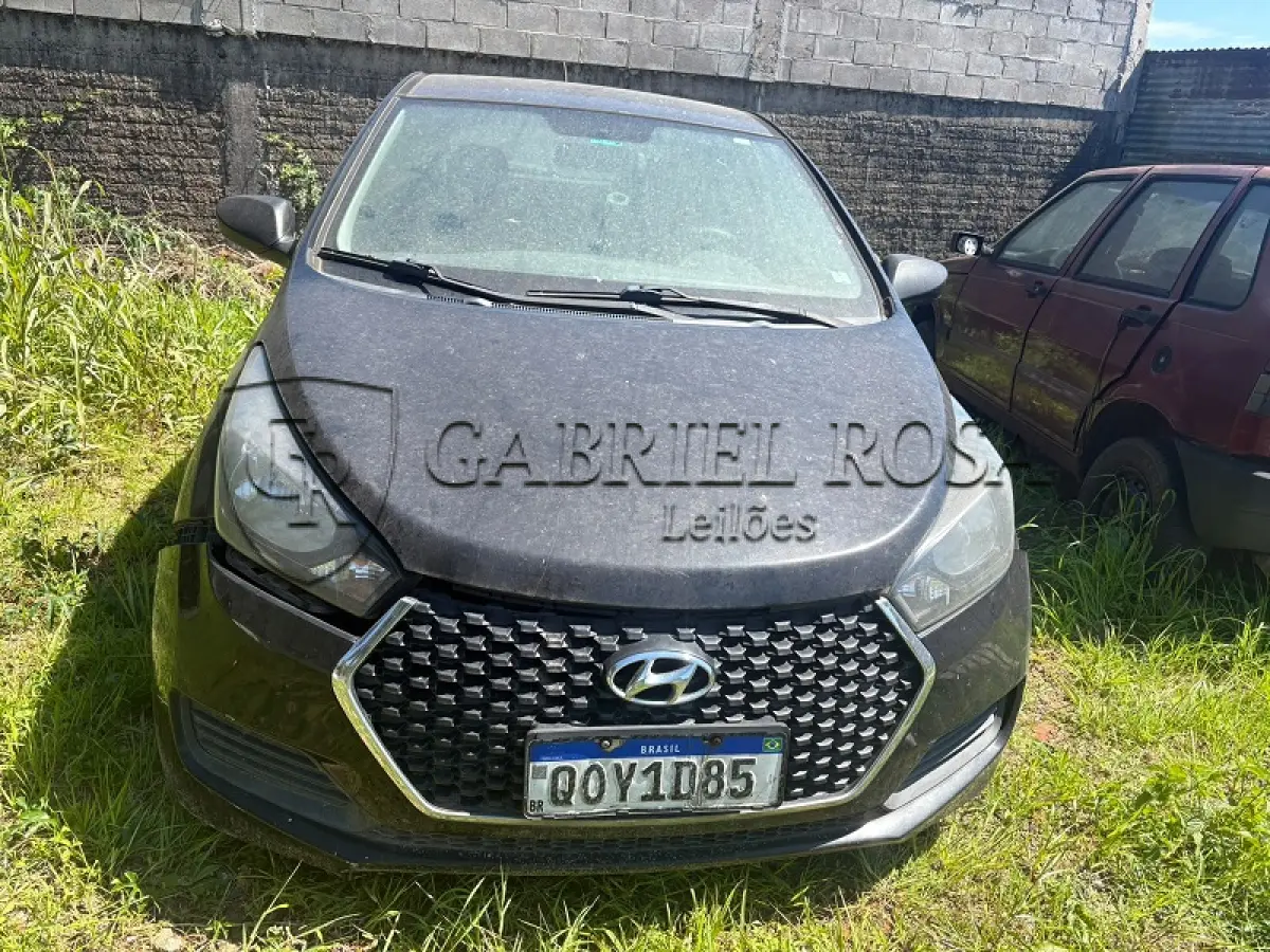 LOTE 001 - Hyundai HB20 1.0M Unique Flex 2018/2019, Cor: Preta, Placa: QOY1D85