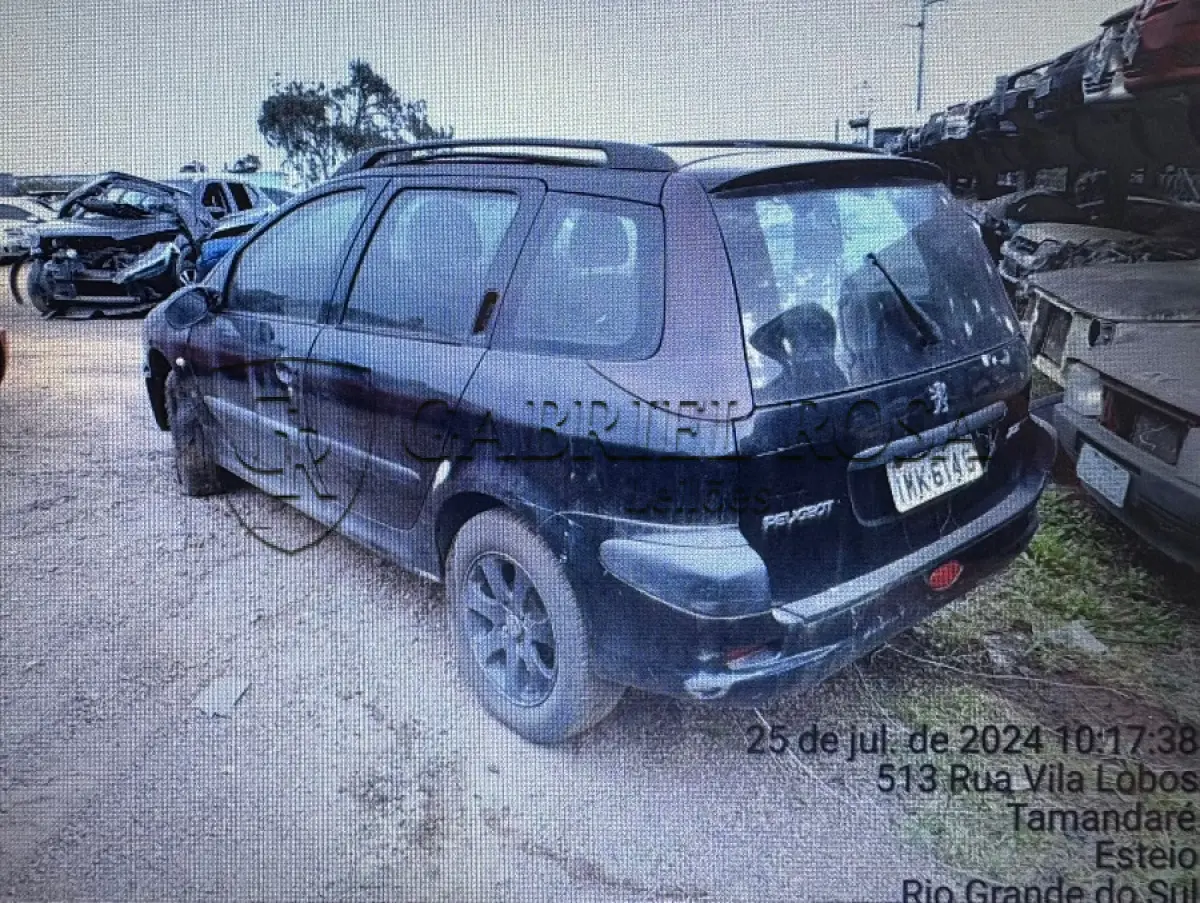 LOTE 006 - Peugeot 206  SW 1.4 Presence Gasolina 2005/2005, Cor: Preta, Placa: IMK6146