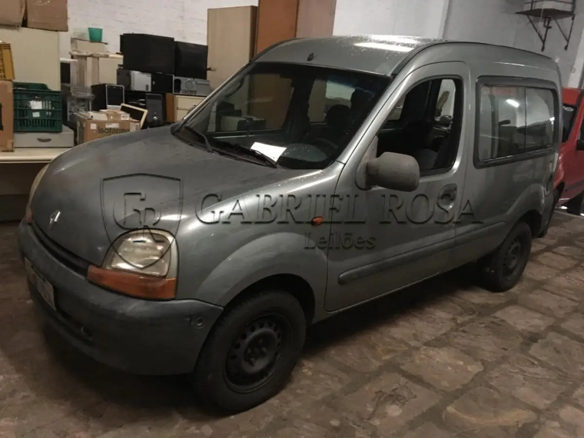 LOTE 054 - Veículo Renault Kangoo RL 1.0 2000/2000, Cor: Cinza, Placa: IJP1506