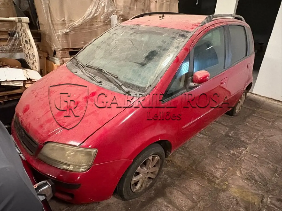 LOTE 001 - Fiat Idea ELX Flex 2007, Vermelha, Placa INR7341