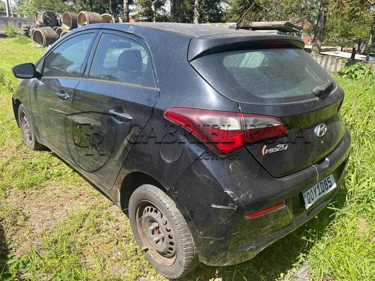 LOTE 001 - Hyundai HB20 1.0M Unique Flex 2018/2019, Cor: Preta, Placa: QOY1D85