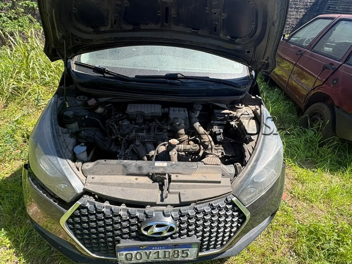 LOTE 001 - Hyundai HB20 1.0M Unique Flex 2018/2019, Cor: Preta, Placa: QOY1D85
