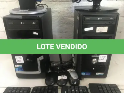 LOTE 002 - Monitor, CPU, teclado, mouse, alto falante