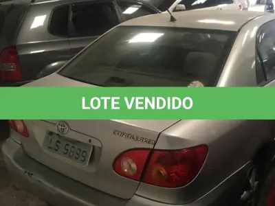 LOTE 006 - Toyota Corolla Xei 1.8 VVT Gasolina 2002/2003, Cor Prata, Placa ILS9899