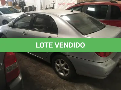 LOTE 006 - Toyota Corolla Xei 1.8 VVT Gasolina 2002/2003, Cor Prata, Placa ILS9899
