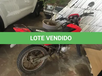 LOTE 002 - Motocicleta Honda NXR150 Bros ES 2007/2008, Gasolina, Cor Vermelha, Placa IOF2484