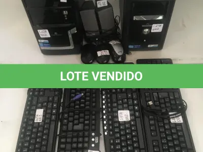 LOTE 002 - Monitor, CPU, teclado, mouse, alto falante