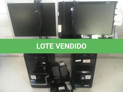 LOTE 002 - Monitor, CPU, teclado, mouse, alto falante