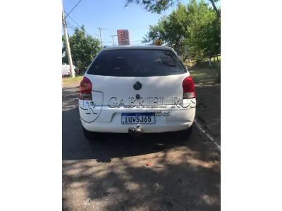 LOTE 004 - VW Gol 1.0 G4 Flex 2013/214, Cor branca, Placa IUW5J65