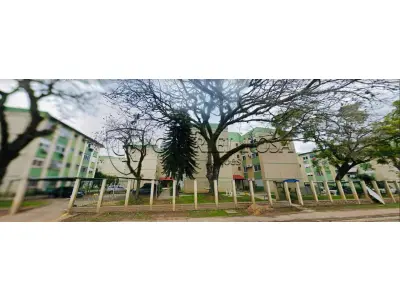 LOTE 001 - O Apartamento nº 105 do Edifício Amambaím, Bloco 2, composto de sala, três dormitórios, circulação, banheiro, cozinha e área de serviço, com 90,182730m² de área real global, sendo 69,943750m² de área real privativa e 20,238990m² de área real de uso comum, endereço Avenida Clóvis Paim Grivot, nº 350, Bairro Humaiatá, Porto Alegre/RS.  Imóvel da matrícula nº 95.011