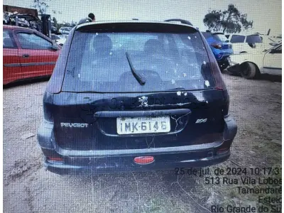LOTE 006 - Peugeot 206  SW 1.4 Presence Gasolina 2005/2005, Cor: Preta, Placa: IMK6146