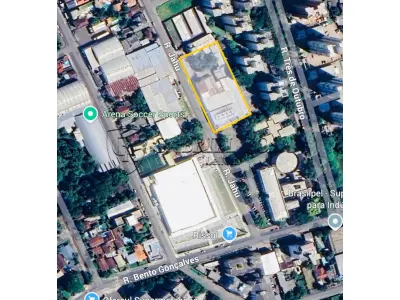 LOTE 002 - 12(doze) edificações em alvenaria, e o respectivo terreno com área de 4.339,00 m², e área total edificada de 3.768,26 m², situado na Rua Jaú, nºs 248, 256 e 318, Bairro Pátria Nova, Novo Hamburgo/RS. Registrado sob matrícula 28.161