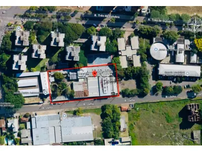 LOTE 002 - 12(doze) edificações em alvenaria, e o respectivo terreno com área de 4.339,00 m², e área total edificada de 3.768,26 m², situado na Rua Jaú, nºs 248, 256 e 318, Bairro Pátria Nova, Novo Hamburgo/RS. Registrado sob matrícula 28.161