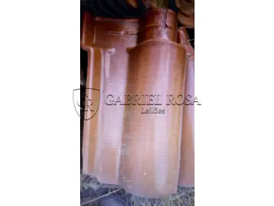 LOTE 001 - 13.800 Unidades - Telhas esmaltadas, modelo portuguesas de variadas cores( caramelo, café e pinhão)