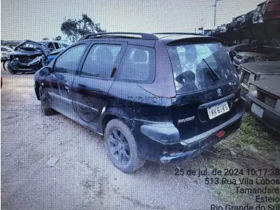 LOTE 009 - Peugeot 206  SW 1.4 Presence Gasolina 2005/2005, Cor: Preta, Placa: IMK6146