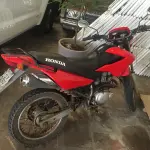 LOTE 002 - Motocicleta Honda NXR150 Bros ES 2007/2008, Gasolina, Cor Vermelha, Placa IOF2484