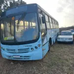 LOTE 001 - ÔNIBUS MERCEDEZ BENZ, ANO 2003, COR AZUL, PLACAS ILJ4831.